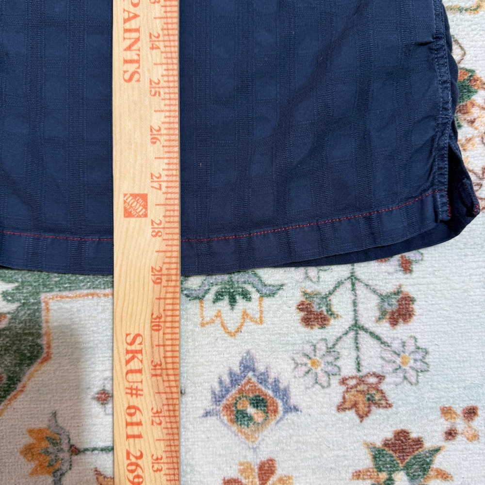 TOMMY JEANS Mens Size XL Dark Navy Blue Short Sleeve Button Up Shirt - Picture 2 of 3